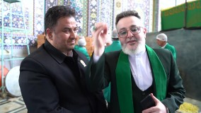 توزیع غذای مهمانسرای حضرت رضا (ع) در حرم حضرت معصومه (س) با حضور تولیت حرم مطهر رضوی