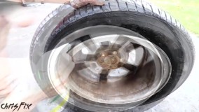 تعمیر جلوبندی خودرو - آموزش تعمیر خودرو-نحوه پنچرگیری چرخ جلوبندی ماشین