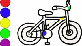 آموزش نقاشی برای بچه ها _ نقاشی کردن بسیار زیبای دوچرخه