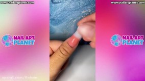 آموزش پلی ژل ناخن در خانه : دیزاین ساده ناخن