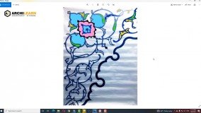 کاشی سنتی معرق قیچی کردن طرح و چسباندن روی کاشی | گروه معماری سنتی آرچی لرن | قسمت سوم | 2021