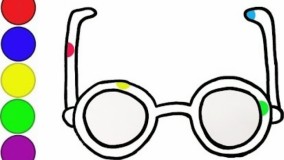 نقاشی برای کودکان _ نقاشی کردن بسیار زیبای عینک