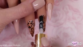آموزش طرح پلنگی ناخن : دیزاین پلنگی ناخن