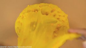 اسلای مبازی تفریحی _ ساخت اسلایم اسموتی با تم پرتقال