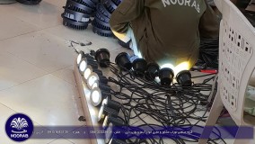 نورپردازی درختان بلوار شهدای عبادی بیرجند