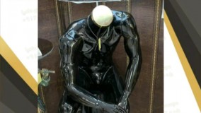 بزرگترین تولیدکننده مجسمه آباژور تنه انسان مشکی | نیم تنه انسان فلزی