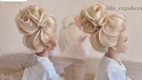 شینیون مو-یک مدل شینیون ساده و شیک-ده نمونه شینیون ترکیبی مو