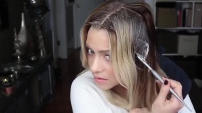 رنگ مو-طريقه مخلوط كردن رنگ مو-بالیاژ کردن موی بلوند در خانه