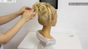 شینیون مو-آموزش تصویری شینیون مو-شینیون کاغذی طرح گل