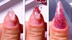 آموزش قدم به قدم پلی ژل ناخن : دیزاین ناخن اکلیلی