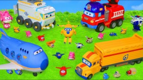 اسباب بازی های کامیون آتش نشانی از Super Wings برای کودکان