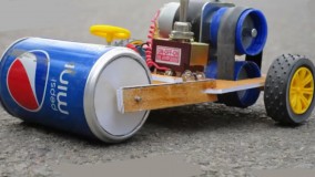 آموزش ساخت کاردستی ماشین آسفالت قلتک | آموزش ساخت اسباب بازی ساختنی