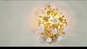 چراغ دیواری کلاسیک پارس لوستر فراهانی 2 شعله