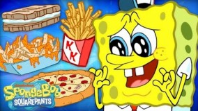 کارتون باب اسفنجی و پاتریک - همبرگر جدید با منوی اشتباهی