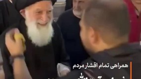 همراهی تمام اقشار مردم پذیرایی آیت‌ الله بروجردی از زائرین اربعین