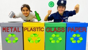 سرگرمی کودک جدید اسما زباله های بازیافت