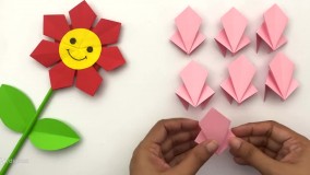 آموزش کاردستی کاغذی گل کاغذی با ایموجی لبخند