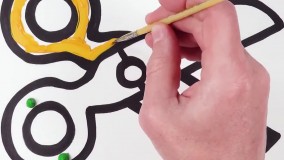 آموزش نقاشی به کودکان : نقاشی قیچی