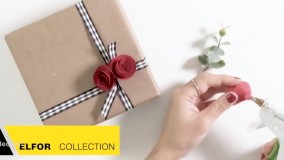 کادو کردن با گل کاغذی