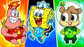 قدرت های ابرقهرمانی/باب اسفنجی و پاتریک و سندی