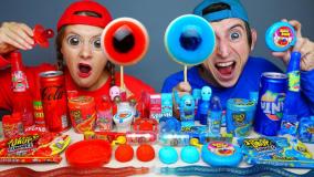 چالش غذایی - دسر غذای قرمز در مقابل آبی