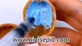 کاردستی زمستانی با پوست گردو