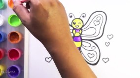 طراحی آسان پروانه، رنگ آمیزی، نقاشی-هنرهای ساده و آسان برای مبتدیان