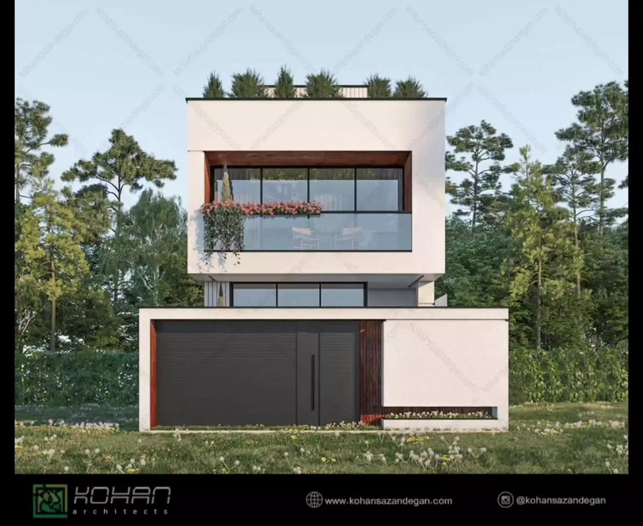 طراحی ویلای دوبلکس مدرن استخردار در شهرودکلا