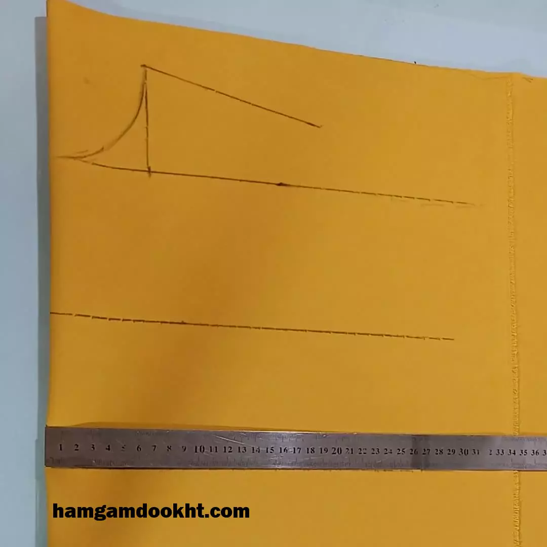 آموزش رایگان برش و دوخت تاپ یقه ستاره ای با روش خیاطی بدون الگو