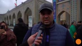 وداع با پیکر مرحوم شهرام عبدلی در حرم مطهر رضوی