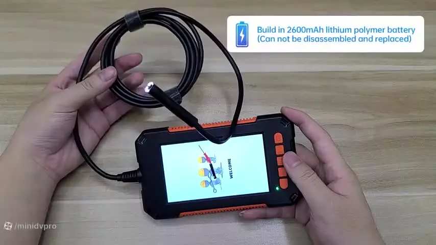 دوربین شلنگی مانیتوردار مدل p40 دسته دار