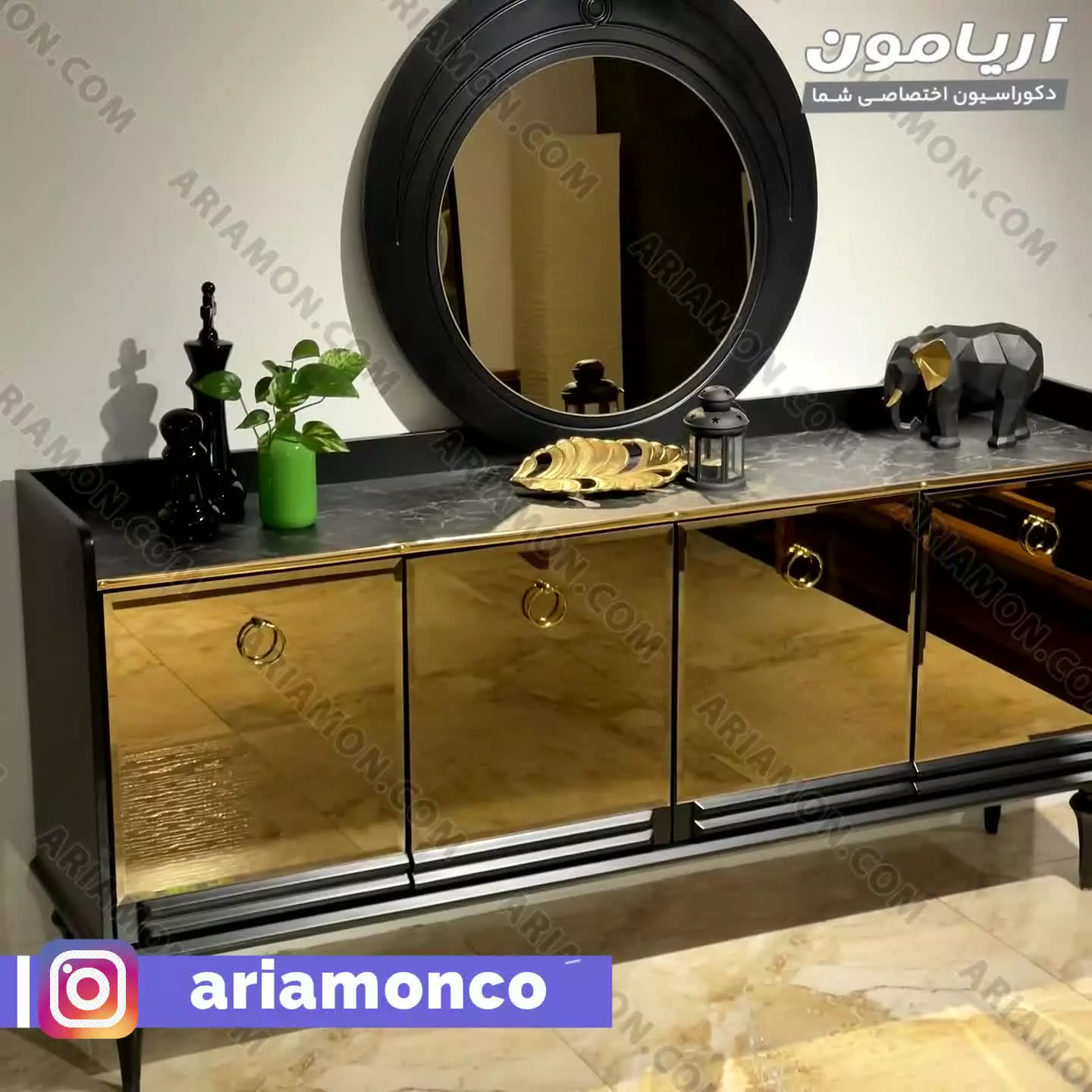 مدل جدید آینه کنسول چوبی