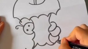 نقاشی سیب و کرم