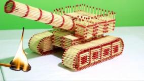 ساخت تانک با چوب کبریت