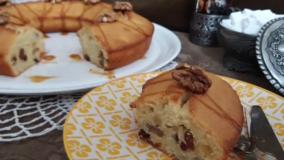 کیک کشمش و گردو را به این سادگی بپز