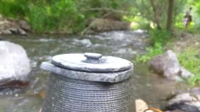 آبگوشت دیزی سنگی در طبیعت نرم افزار گردشگری سایروس توریست مهندس تیرانداز