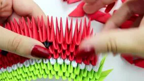 کاردستی هندوانه کاغذی