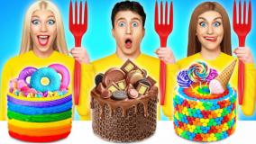 چالش غذایی - درست کردن پیتزا با پفیلا و مارشمالو