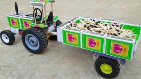 کاردستی با جعبه کبریت _ ساخت تراکتور