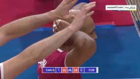 خلاصه والیبال کانادا 3 -2 کوبا