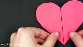 کاردستی قلب با کاغذ - اوریگامی