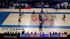 خلاصه والیبال آرژانتین 2-3 برزیل