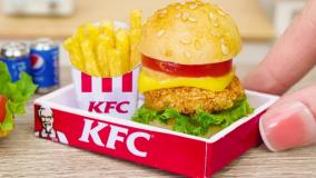 همبرگر مرغ KFC مینیاتوری