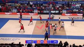 خلاصه ولیبال ژاپن 3-2 چین