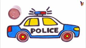 نقاشی ماشین پلیس