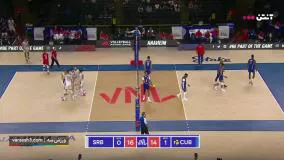 خلاصه والیبال صربستان 3-2 کوبا