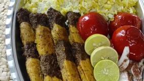 طرز تهیه کباب تابه ای دو رنگ - مجلسی