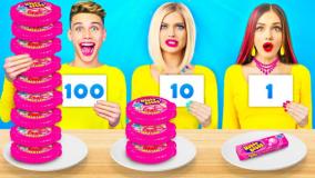 چالش غذایی - چالش خنده دار با خوردن همبرگر