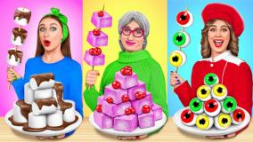 چالش غذایی - چالش خنده دار مارشمالو