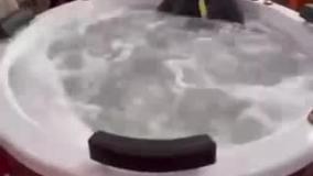 بازدیدکنندگان از نمایشگاه صنعت ساختمان با جکوزی سوپرایز شدند!